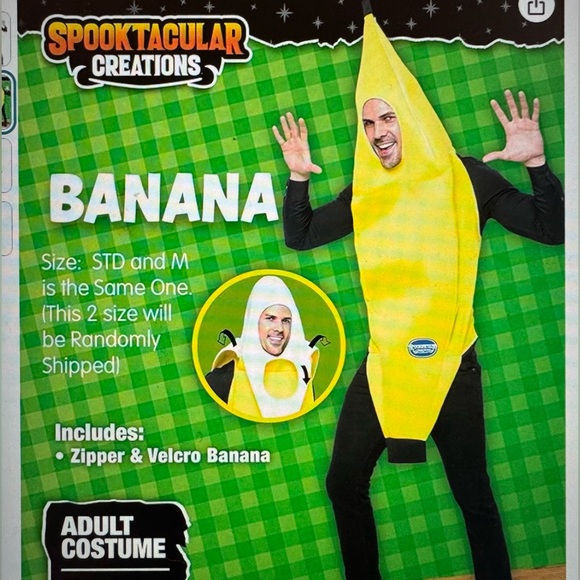 Spooktacular Creations Banana Costume Adult Unisex Medium Worn Once - Picture 10 of 11